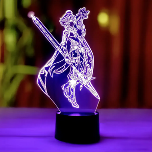 3D светильник ночник с пультом GENSHIN IMPACT "Сяо" 3DTOYSLAMP *54547677543 фото