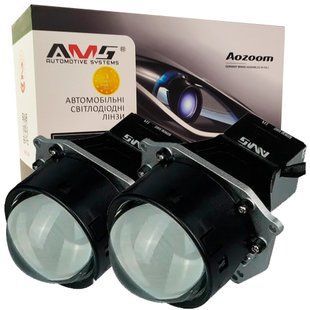 Світлодіодна LED лінза для фар AMS ULTIMATE U9 LASER 3.0" F 5500K 69W комплект 2 шт 34037 фото