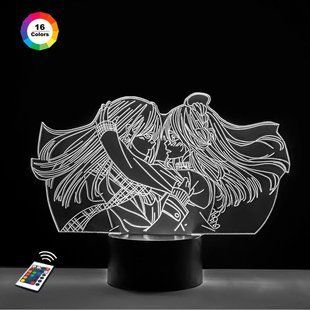 3D светильник ночник с пультом "Мицури и Мидзу"&nbsp;3DTOYSLAMP ВА4554 фото