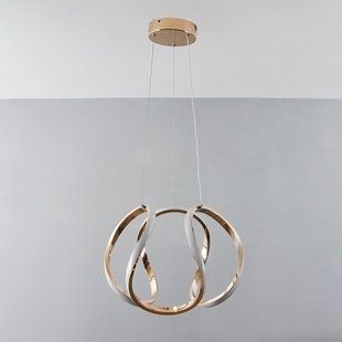 Люстра світлодіодна підвісна з пультом 40Вт, димуєма 3000-6000К, F+LIGHT Golden Infinity *BL-LP-04GD фото