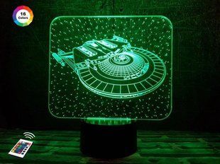 3D світильник нічник з пультом "Космічний корабель" 3DTOYSLAMP 06-002 фото