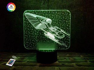 3D світильник нічник з пультом "Космічний корабель 4" 3DTOYSLAMP 06-005 фото