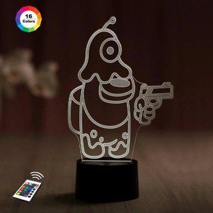 3D светильник ночник с пультом "Амонг Ас 2" 3DTOYSLAMP 8754ММ фото