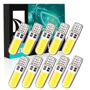 Комплект світлодіодних ламп NAPO LED T10-COB-Silic-B W5W T10 колір світіння білий 10 шт N10731W10 фото