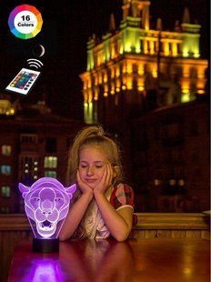 3D світильник нічник з пультом "Пума" 3DTOYSLAMP 02-016 фото