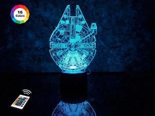 3D світильник нічник з пультом "Сокіл тисячоліття" 3DTOYSLAMP 06-009 фото