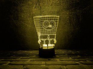 3D светильник ночник с пультом "Спанч Боб" 3DTOYSLAMP 04-008 фото