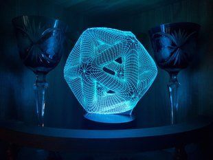 3D светильник ночник с пультом "Икосаэдр" 3DTOYSLAMP 07-037 фото