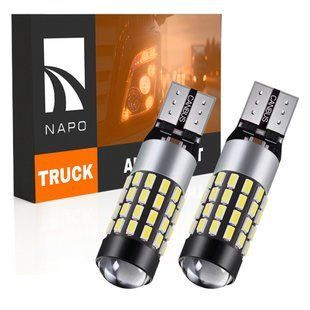 Комплект светодиодных ламп для грузовиков NAPO TRUCK T10-3014-57smd W5W T10 24V цвет свечения белый 2 шт NT10602W02 фото