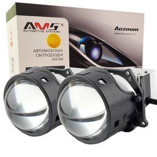 Світлодіодна LED лінза для фар AMS ULTIMATE S2 3.0 F 5500K 60W комплект 2 шт 29120 фото