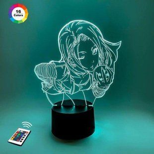 3D світильник нічник з пультом "Андроїд 18" 3DTOYSLAMP 87745ммс фото