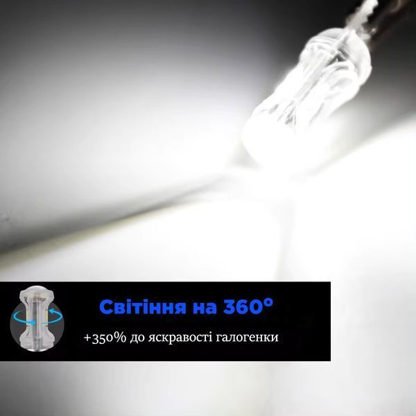 Комплект светодиодных ламп NAPO T10-3030-5smd-Lens W5W T10 цвет свечения синий 4 шт N01035B04 фото