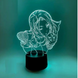 3D світильник нічник з пультом "Андроїд 18" 3DTOYSLAMP 87745ммс фото 1