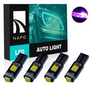 Комплект светодиодных ламп NAPO LED T5-3030-3smd T5 W1,2W 4 шт цвет свечения розовый N01019P04 фото