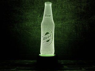 3D світильник нічник з пультом "Beer" (пляшка з пивом) 3DTOYSLAMP 03-041 фото