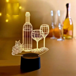 3D світильник нічник з пультом "Бар" 3DTOYSLAMP 7846Р фото