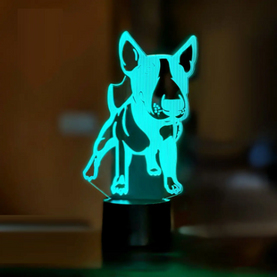 3D светильник ночник с пультом "Бультерьер" 3DTOYSLAMP 32к432 фото