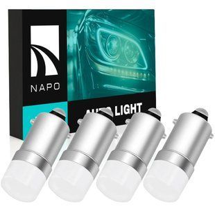 Комплект светодиодных ламп NAPO LED BA9S-3030-5smd T4W Ba9s цвет белый 4 шт N14411W04 фото