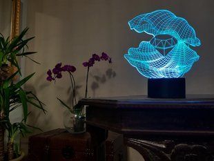 3D світильник нічник з пультом "Перлинниця з діамантом" 3DTOYSLAMP 03-070 фото