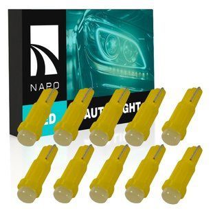 Комплект світлодіодних ламп NAPO LED T5-1led-A T5 W1,2W 10 шт колір світіння жовтий N15300Y10 фото