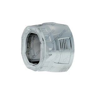 Маска для автомобільної Bi-LED лінзи | Декоративна накладка на лінзу у фару CYCLONE S-21 SQ 2.5" 100-904 фото