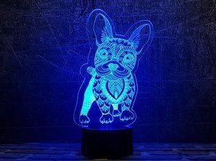 3D світильник нічник з пультом "Бульдог 2" 3DTOYSLAMP 02-104 фото