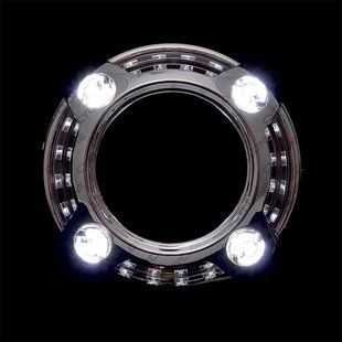 Маска для автомобільної Bi-LED лінзи | Декоративна накладка на лінзу у фару CYCLONE S-22 PM DRL 2.5" 3.0" 100-791 фото