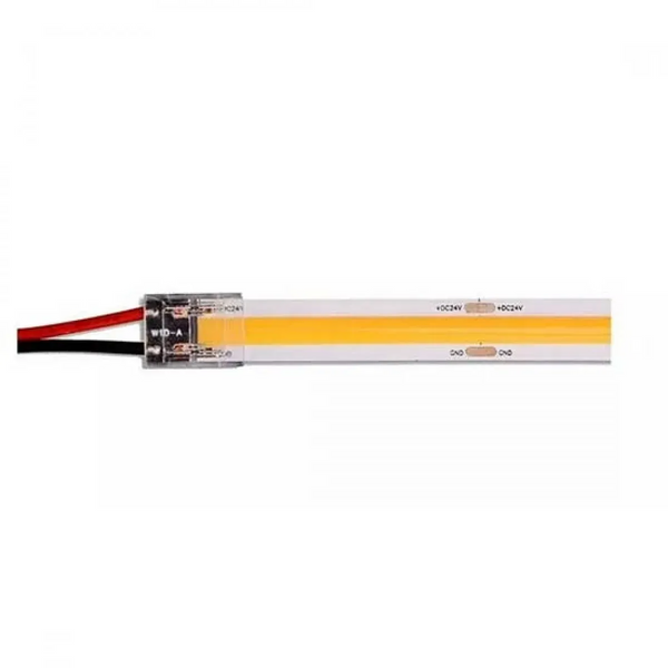 Конектор PROLUM&trade; для LED стрічки 8мм (провід + зажим) 503038 фото
