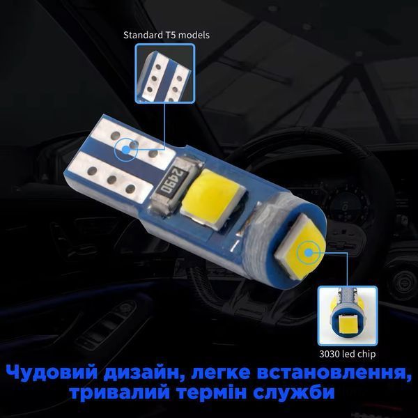 Комплект светодиодных ламп NAPO LED T5-3030-3smd T5 W1,2W 4 шт цвет свечения синий N01019B04 фото