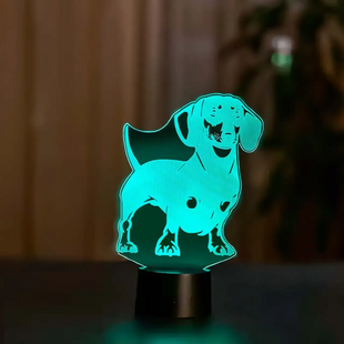 3D светильник ночник с пультом "Такса" 3DTOYSLAMP 42323ВИТР фото