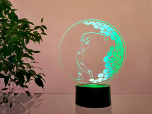 3D світильник нічник з пультом "Гольф" 3DTOYSLAMP 10-031 фото