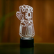 3D светильник ночник с пультом "Перчатка Таноса" 3DTOYSLAMP 3234778756 фото 1