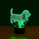 3D светильник ночник с пультом "Такса 2" 3DTOYSLAMP 4554ОР фото 1