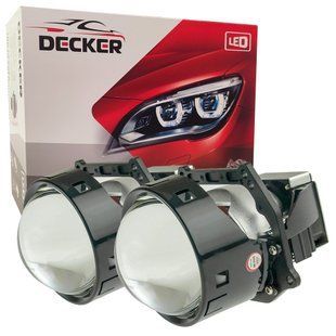 Світлодіодна лінза модуль для фар Decker LED BL 3.0" R-9 55W 5500K комплект 2 шт 103-040 фото