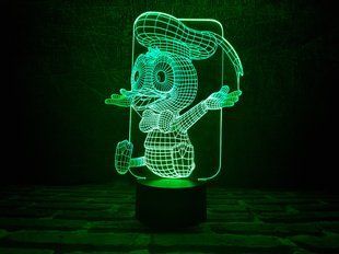 3D светильник ночник с пультом "Утенок Дак" 3DTOYSLAMP 04-013 фото