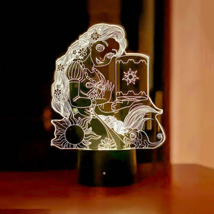 3D світильник нічник&nbsp;з пультом "Рапунцель" 3DTOYSLAMP ВА4554ИТР фото