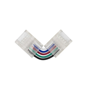 Коннектор PROLUM&trade; для LED ленты SMD SLIM, 12 мм, 5PIN, RGB+W, угловой L 501145 фото