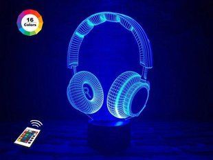 3D світильник нічник з пультом "Навушники" 3DTOYSLAMP 11-003 фото