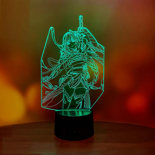3D светильник ночник с пультом GENSHIN IMPACT "Сёгун Райдэн" 3DTOYSLAMP *78465874DFG фото