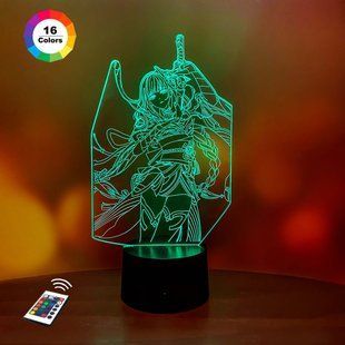 3D світильник нічник з пультом GENSHIN IMPACT "Сьогун Райджэн" 3DTOYSLAMP *78465874DFG фото