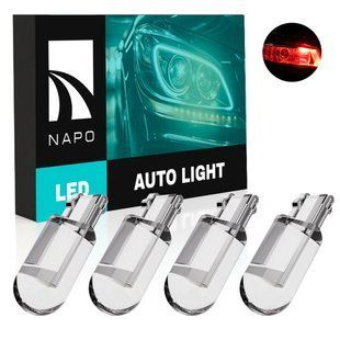 Комплект світлодіодних ламп NAPO LED T10-F1 W5W T10 колір світіння червоний 4 шт N01710R04 фото