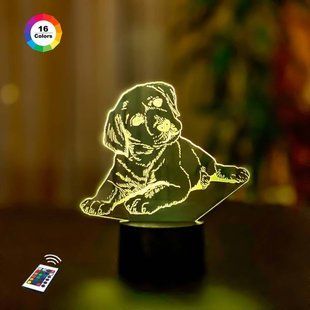 3D світильник нічник з пультом "Лабрадор 2" 3DTOYSLAMP *5656ак фото