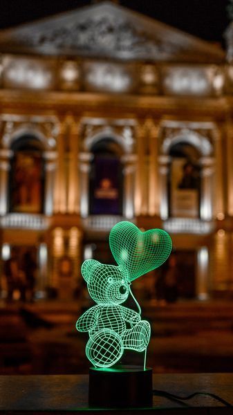 3D светильник ночник с пультом "Мишка с шариком" 3DTOYSLAMP 3DTL-0011 фото