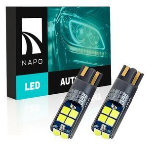 Комплект светодиодных ламп NAPO LED T10-3030-10smd W5W T10 цвет свечения белый 2 шт N01770W02 фото