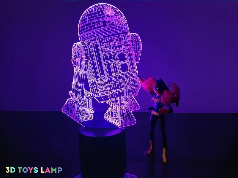 3D светильник ночник с пультом "R2D2" 3DTOYSLAMP 06-008 фото