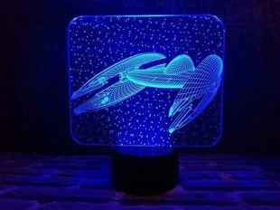 3D светильник ночник с пультом "Космический корабль 5" 3DTOYSLAMP 06-018 фото
