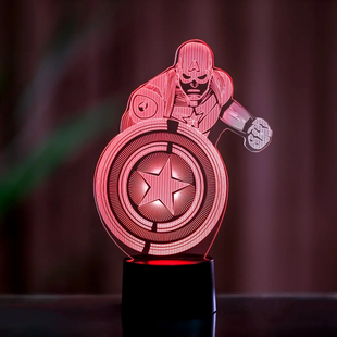 3D світильник нічник з пультом "Капітан Америка 2" 3DTOYSLAMP 4598043 фото