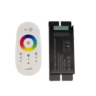 Контроллер PROLUM RGB Full-TOUCH (RF, сенсорный пульт, 30A, белый, 12&ndash;24V, IP20) 402054 фото