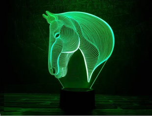 3D светильник ночник с пультом "Лошадка 3" 3DTOYSLAMP 02-034 фото