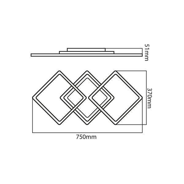 Люстра светодиодная 40W 4000K хром. Horoz Electric "MONZA" х 019-059-0040-010 фото